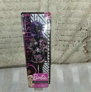 Barbie Fashionistas Doll with Purple Hair and Floral Dress